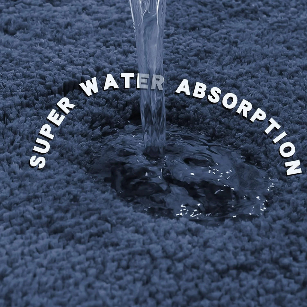 Long-Pile Bathroom Mat – Soft, Absorbent, Anti-Slip Carpet