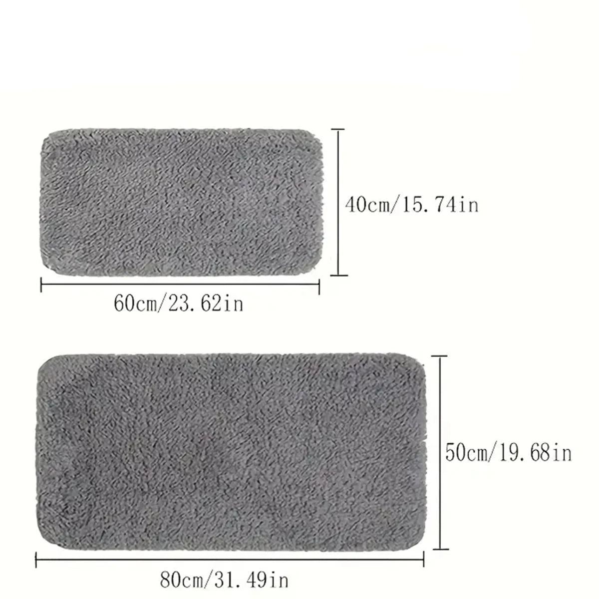 Long-Pile Bathroom Mat – Soft, Absorbent, Anti-Slip Carpet